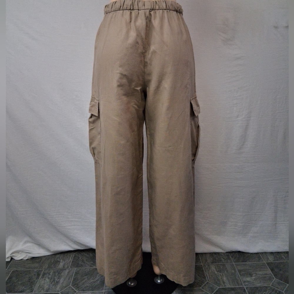 GAP Wonen's Wide-Leg Cargo Pants - Taupe Brown Size S - Picture 9 of 16